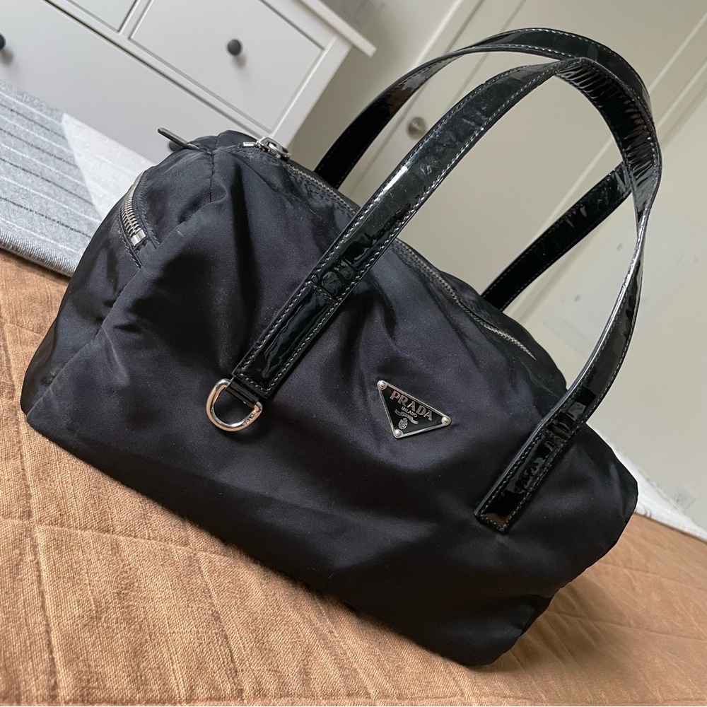 Authentic Prada Nylon Doctor Boston Bag Black